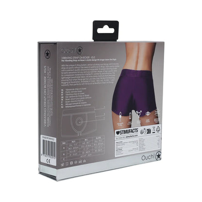 Ouch! Vibrating Strap-on Boxer Purple
