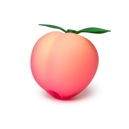ROMP Pink Peach Pleasure Air Technology clitoral stimulator in pink peach — 14 intensities, IPX7 waterproof, rechargeable, body-safe silicone — comes with display stand
