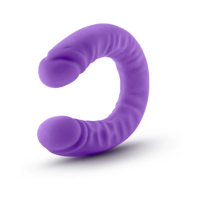 Ruse Realistic 18 in. Silicone Slim Double Dong Dual Ended Dildo Purple
