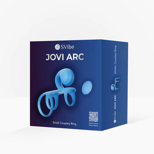 SVibe Snail JOVI Arc Couples Ring Blue Haze rechargeable silicone vibrating ring.