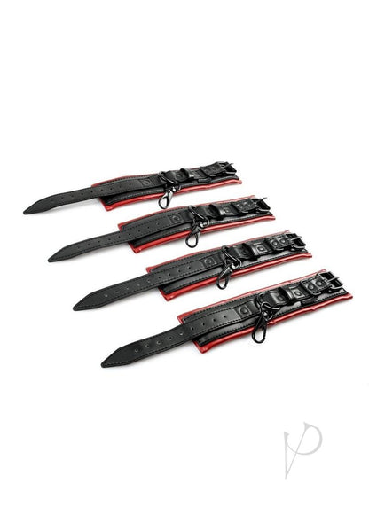 Saffron Adjustable Spreader Bar and Cuff Set Red/Black