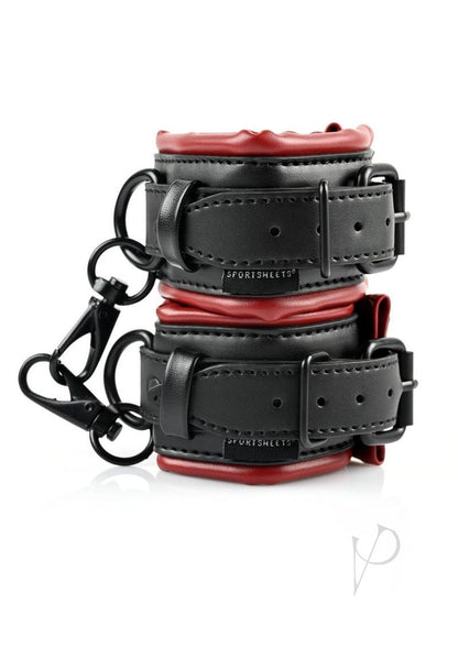 Saffron Adjustable Spreader Bar and Cuff Set Red/Black