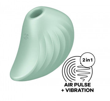 Satisfyer Pear Diver compact rechargeable air pulse stimulator with ergonomic shape and smooth silicone finish