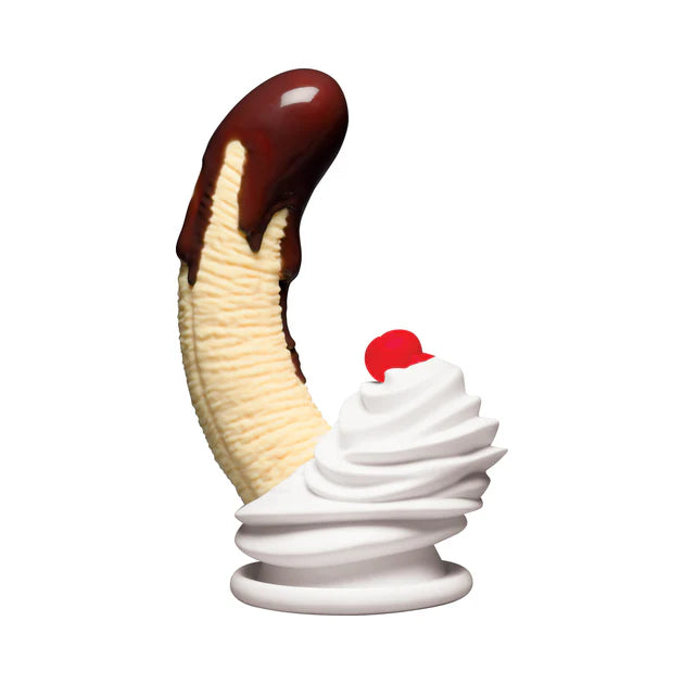 Simply Sweet Chocolate Dipped Banana Split premium silicone dildo 7.4 inch
