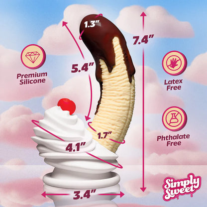 Simply Sweet banana split themed dildo premium silicone
