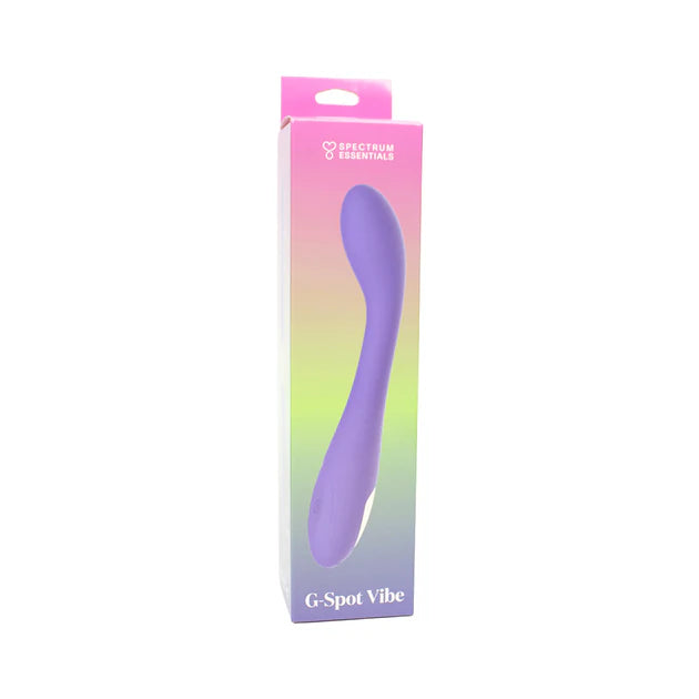 Spectrum Essentials rechargeable silicone G-spot vibrator in purple
