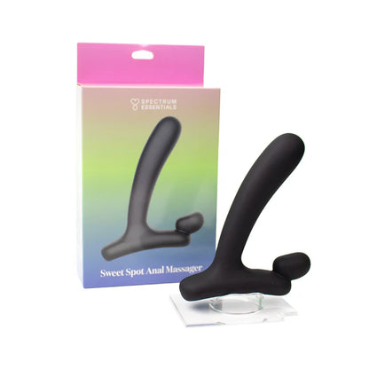 Black silicone rechargeable anal vibrator by Spectrum Essentials