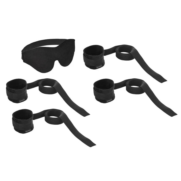 Beginner bondage kit with restraints and accessories by Sportsheets