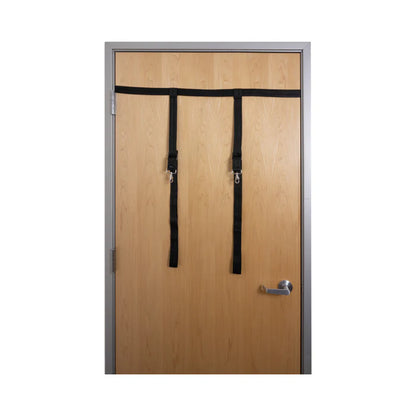 door restraint system bdsm adjustable straps over door setup
