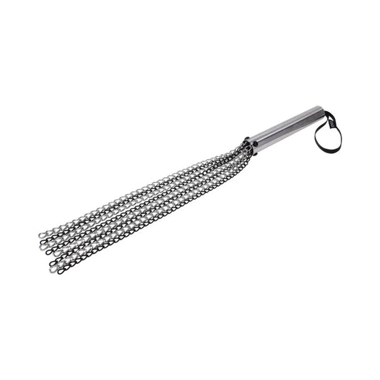 chain flogger bdsm metal strands impact whip
