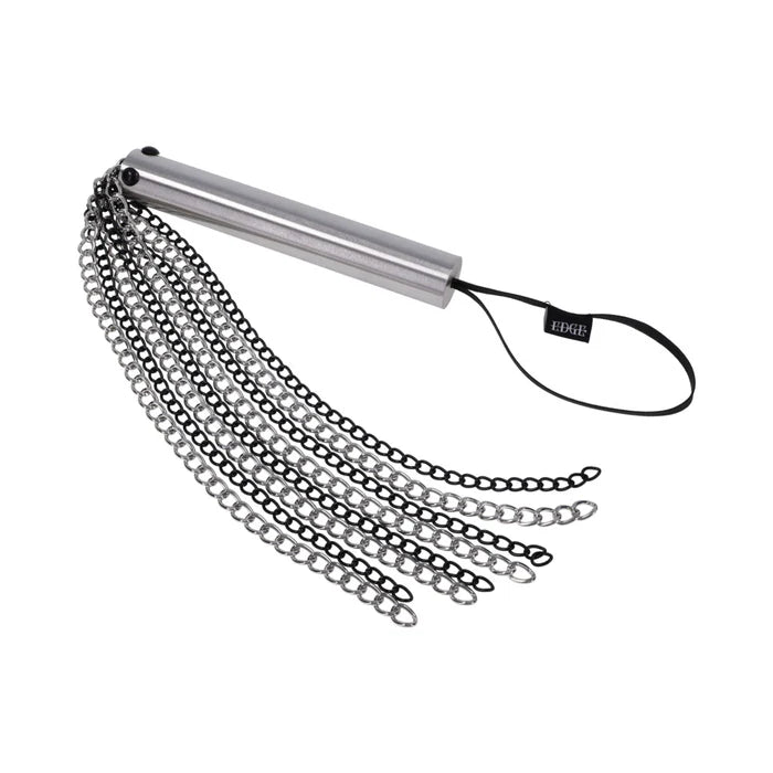 metal bdsm flogger close up chain detail
