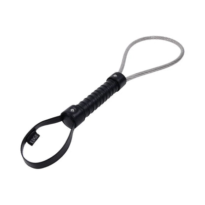 bdsm metal spanker loop design close up
