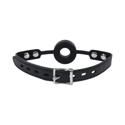 bdsm gag close up strap and ring detail
