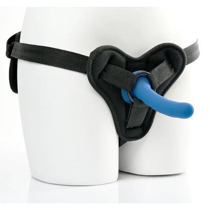 Sportsheets Special Edition New Comer's Strap-On Set Harness & 5.25 in. Dildo Blue/Black