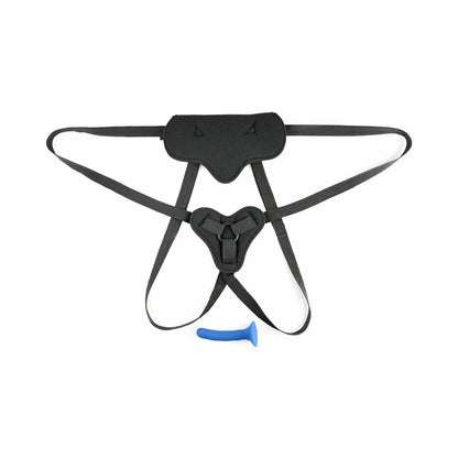 Sportsheets Special Edition New Comer's Strap-On Set Harness & 5.25 in. Dildo Blue/Black