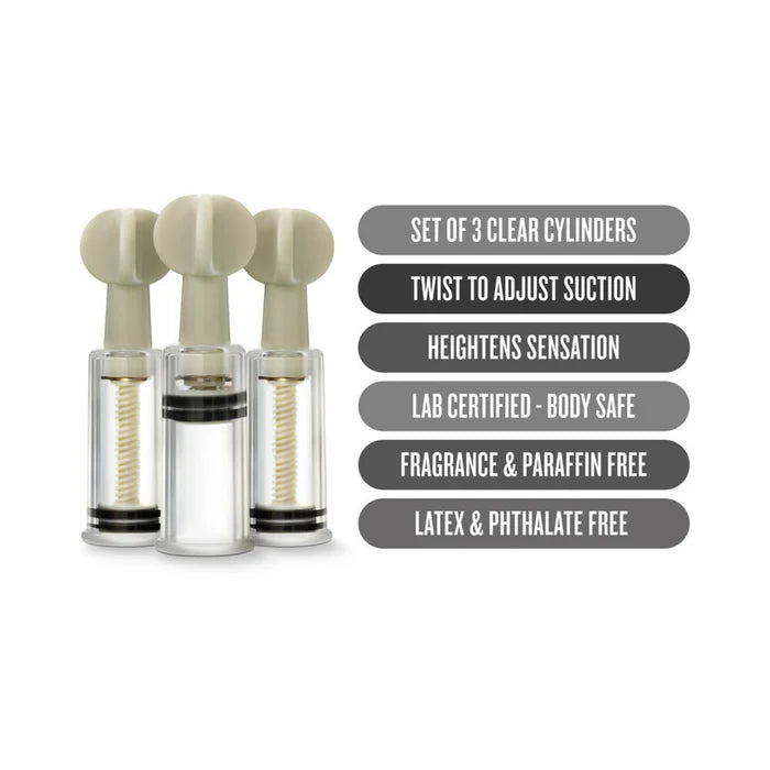 Temptasia clear twist sucker shown attached demonstrating suction cup design