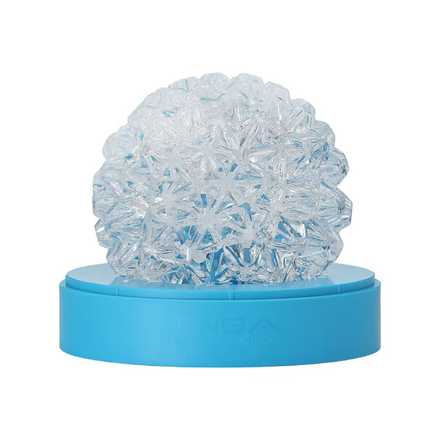 TENGA GEO Coral reusable male stroker with geometric textured interior.