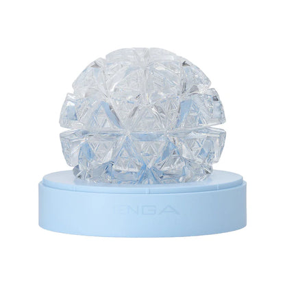 TENGA GEO Glacier reusable male stroker with geometric textured interior.