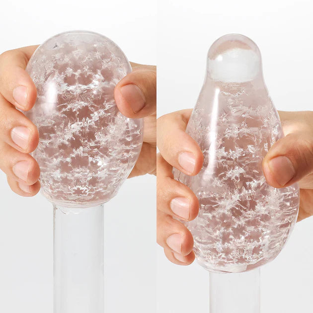 Reusable TENGA GEO Glacier male stroker with ergonomic design.