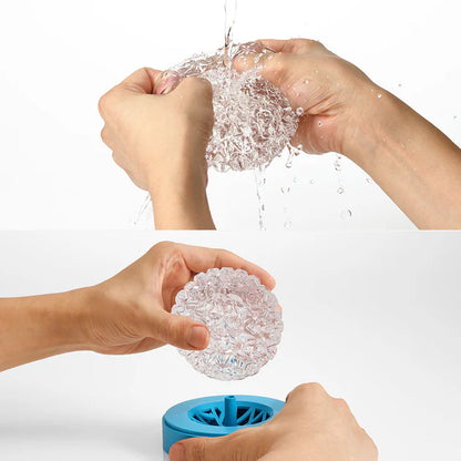TENGA GEO Glacier reusable male stroker with geometric textured interior.