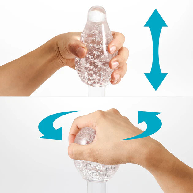 Blue TENGA GEO Glacier premium reusable pleasure sleeve.