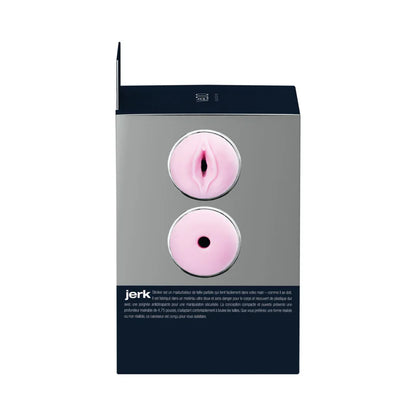 Jerk Masturbation Sleeve Black with Pink Sleeve