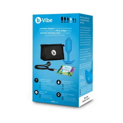 Vibrating Snug Plug 3 Rechargeable Weighted Silicone Anal Plug Blue