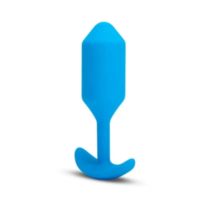 Vibrating Snug Plug 3 Rechargeable Weighted Silicone Anal Plug Blue