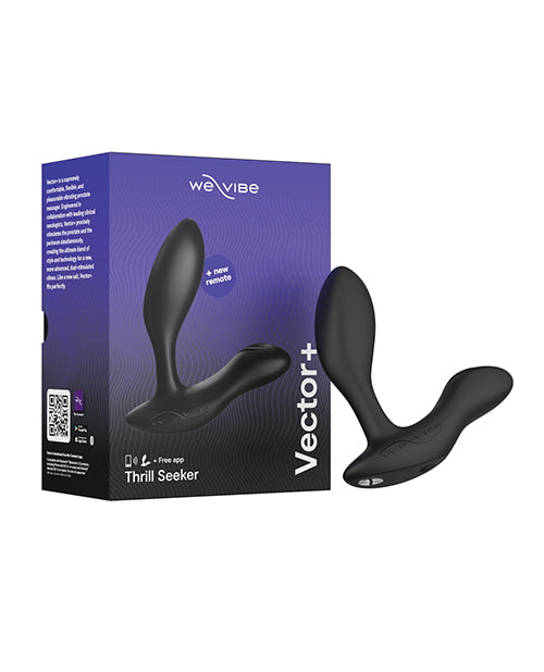 We-Vibe Vector+ vibrating prostate massager in Charcoal Black
