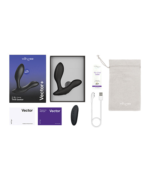 We-Vibe Vector+ vibrating prostate massager in Charcoal Black