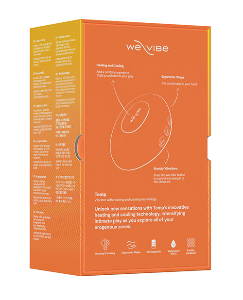 Waterproof We-Vibe Temp silicone vibrator in Tangerine