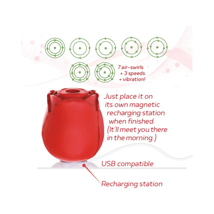 Wild Rose Suction Vibrator - Red