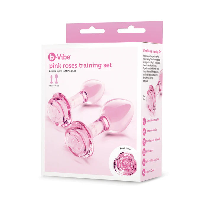 Pink Roses Training Plug Set