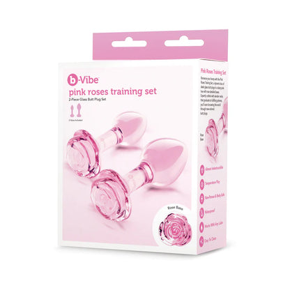 Pink Roses Training Plug Set