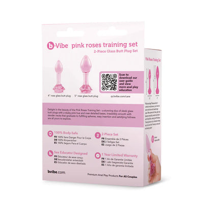 Pink Roses Training Plug Set