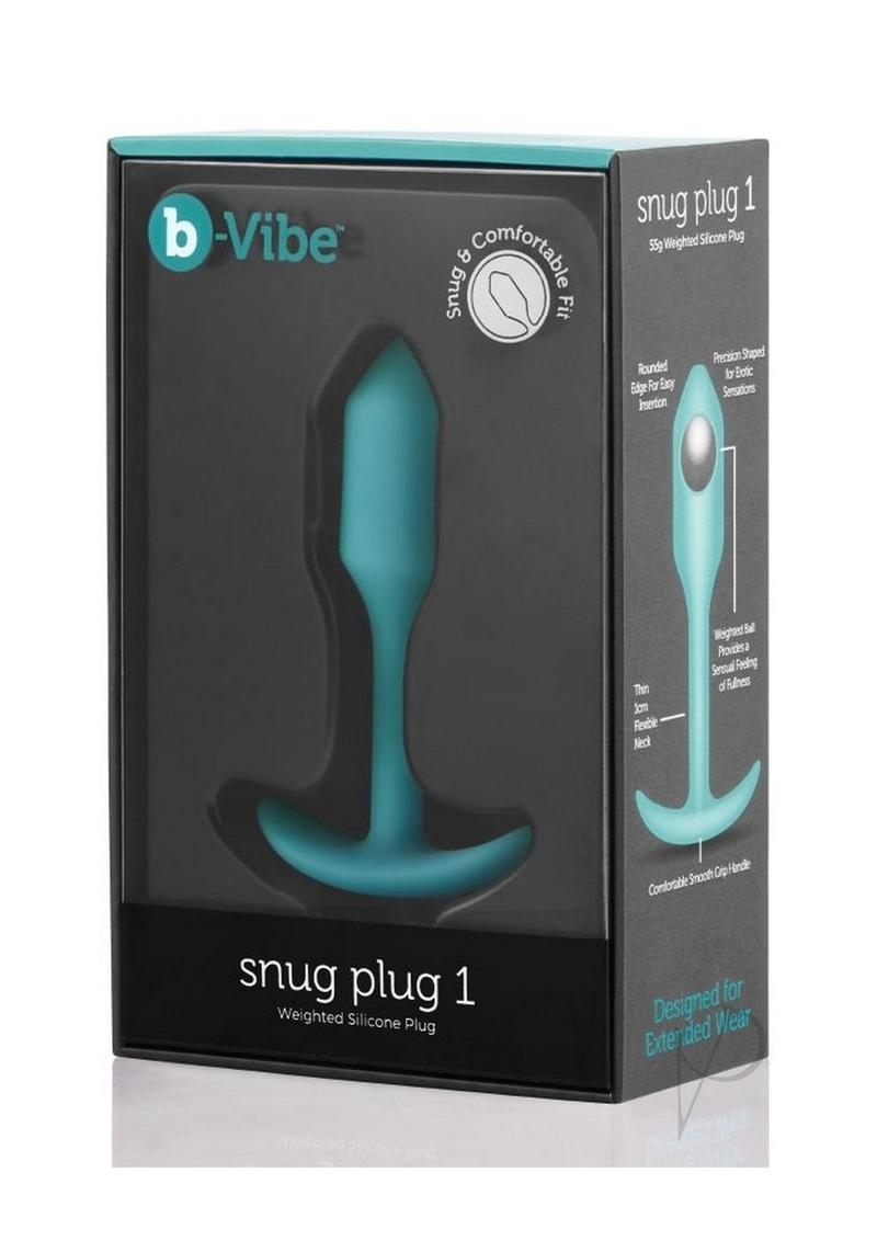 b-Vibe Snug Plug 1 Weighted Silicone Anal Plug Black