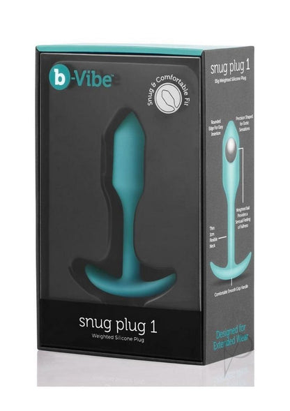 b-Vibe Snug Plug 1 Weighted Silicone Anal Plug Black