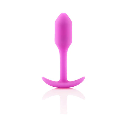 b-Vibe Snug Plug 1 Weighted Silicone Anal Plug Black