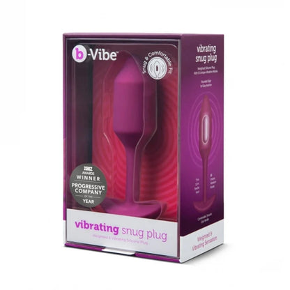 Vibrating Snug Plug 2 Rechargeable Weighted Silicone Anal Plug Rose