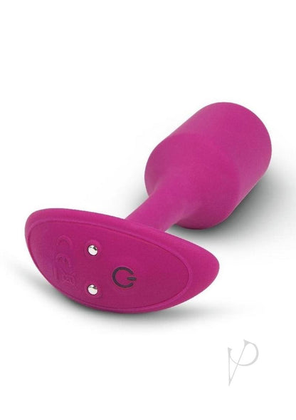 Vibrating Snug Plug 2 Rechargeable Weighted Silicone Anal Plug Rose