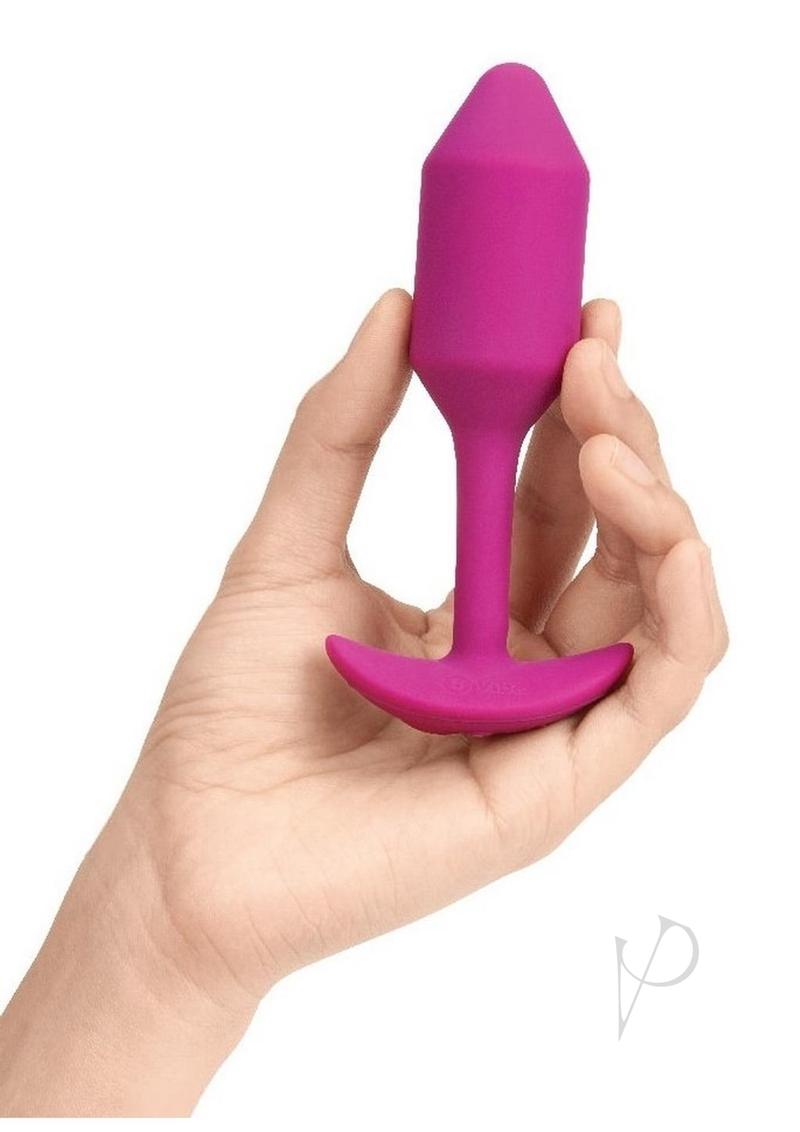 Vibrating Snug Plug 2 Rechargeable Weighted Silicone Anal Plug Rose