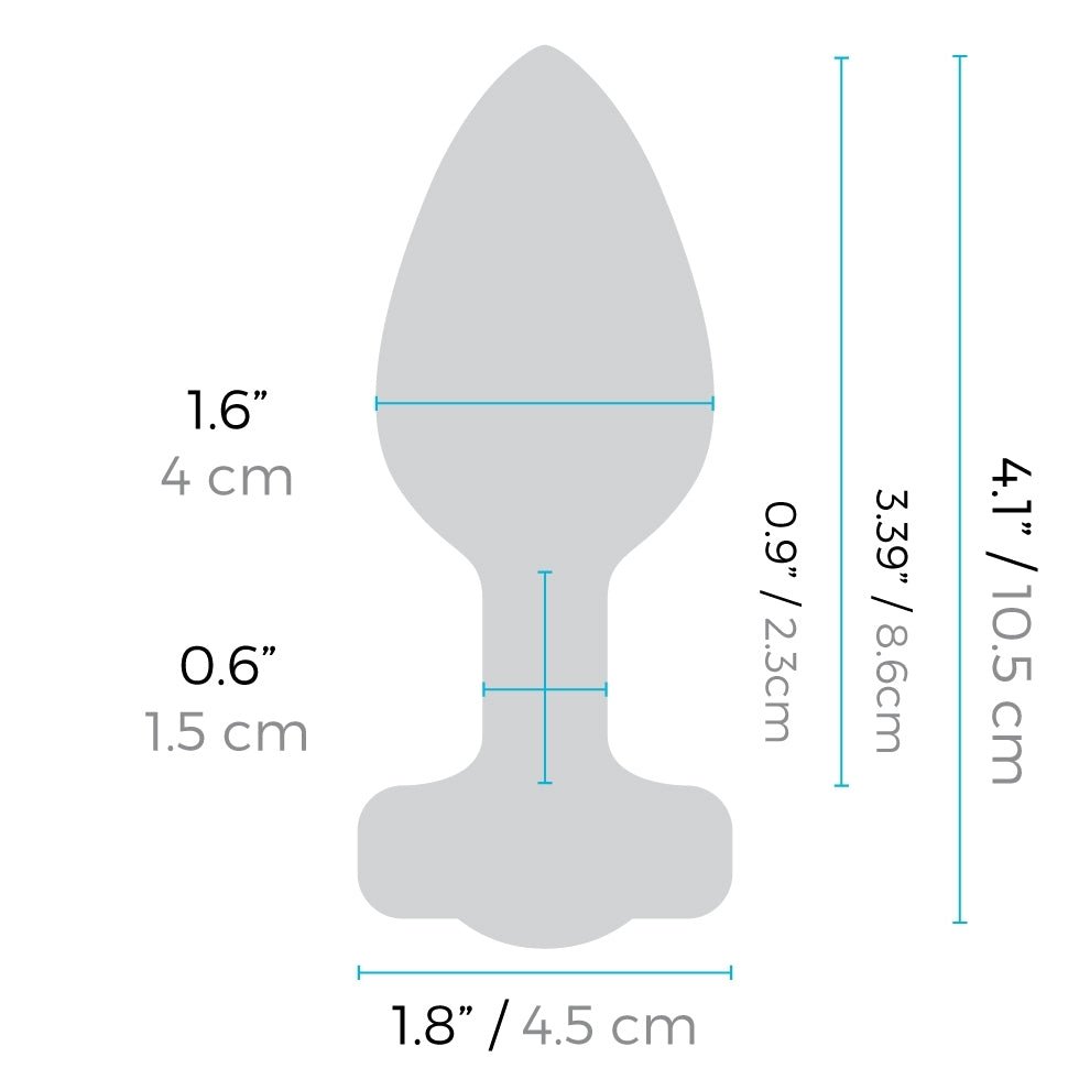 b-Vibe Remote Control Vibrating Jewel Plug (M/L)