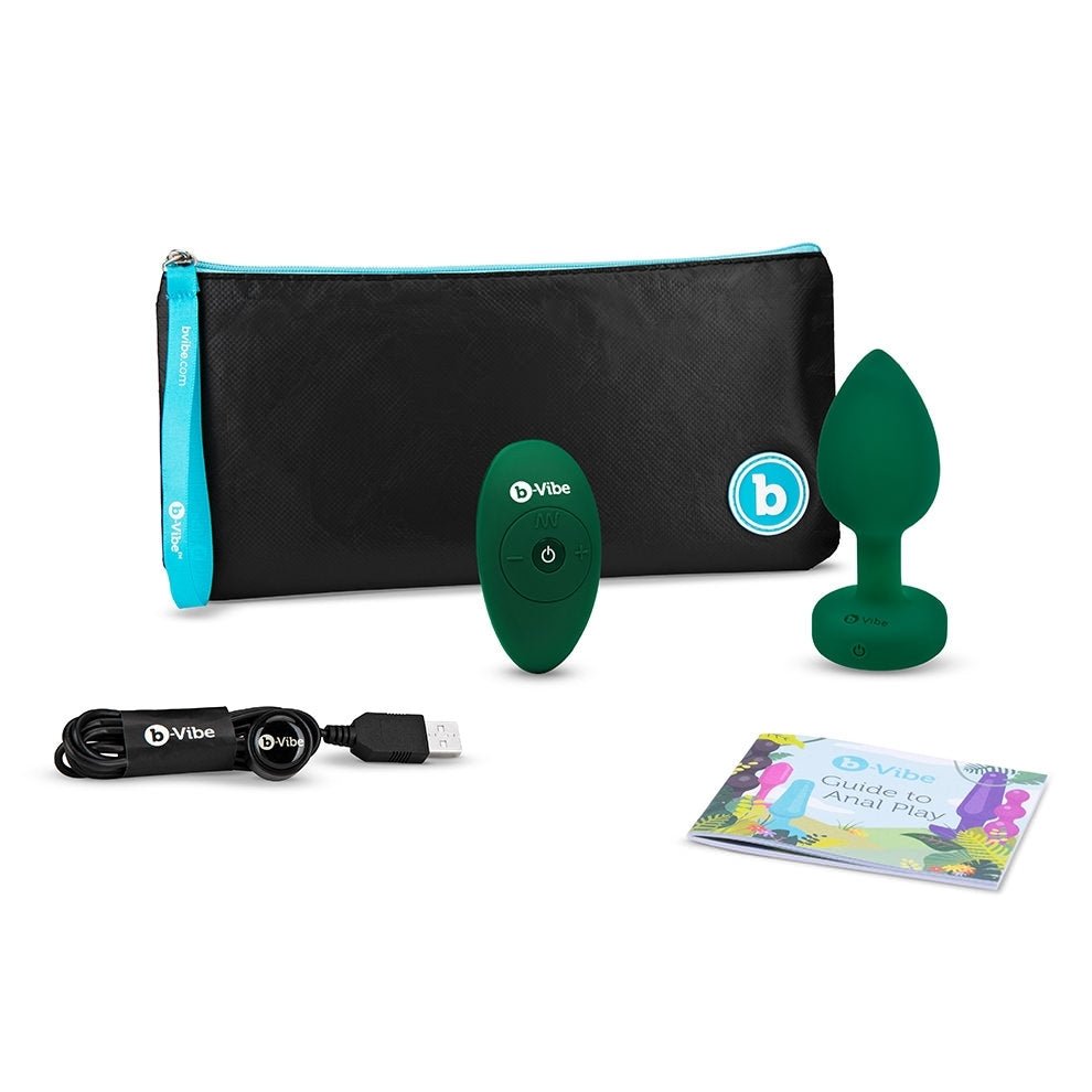 b-Vibe Remote Control Vibrating Jewel Plug (M/L)
