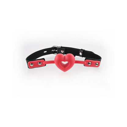 Sex & Mischief Amor Breathable Heart-Shaped Silicone Ball Gag Red