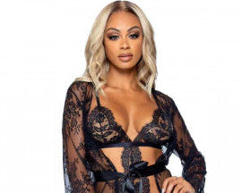 All Romance Lace Teddy and Robe Set
