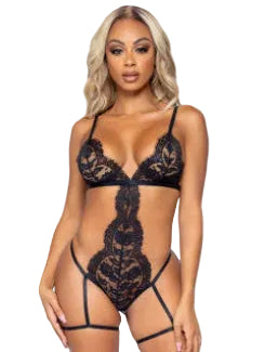 All Romance Lace Teddy and Robe Set