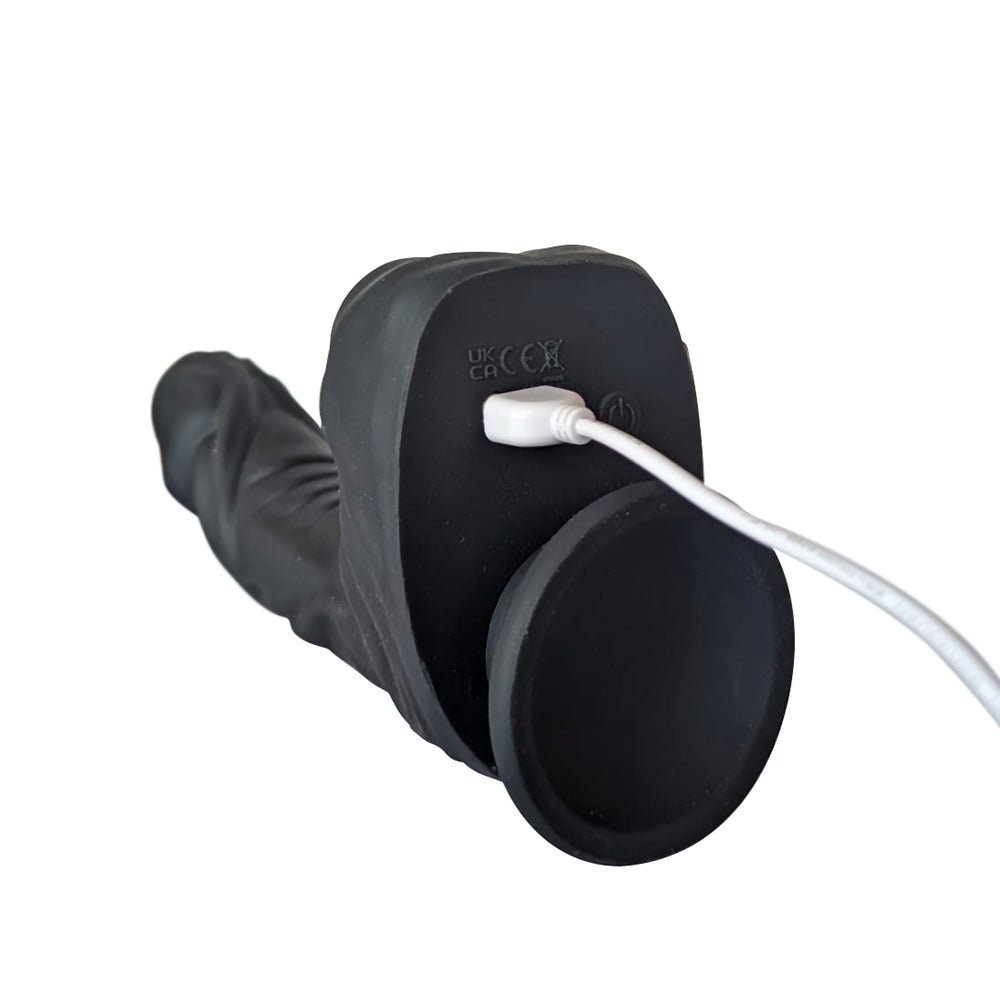Naked Addiction Noir 8.6 In. Rotating And Thrusting Vibrating Dildo With Remote