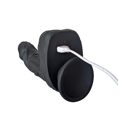 Naked Addiction Noir 8.6 In. Rotating And Thrusting Vibrating Dildo With Remote