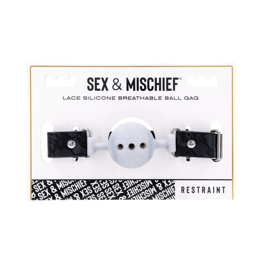 Sex & Mischief Lace Silicone Breathable Ball Gag