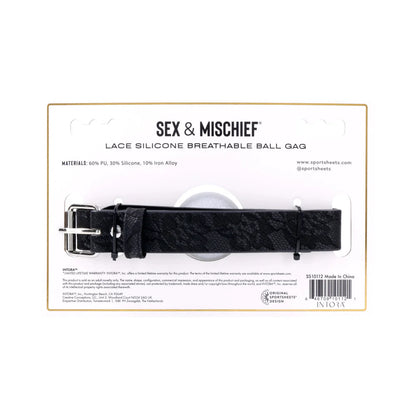 Sex & Mischief Lace Silicone Breathable Ball Gag